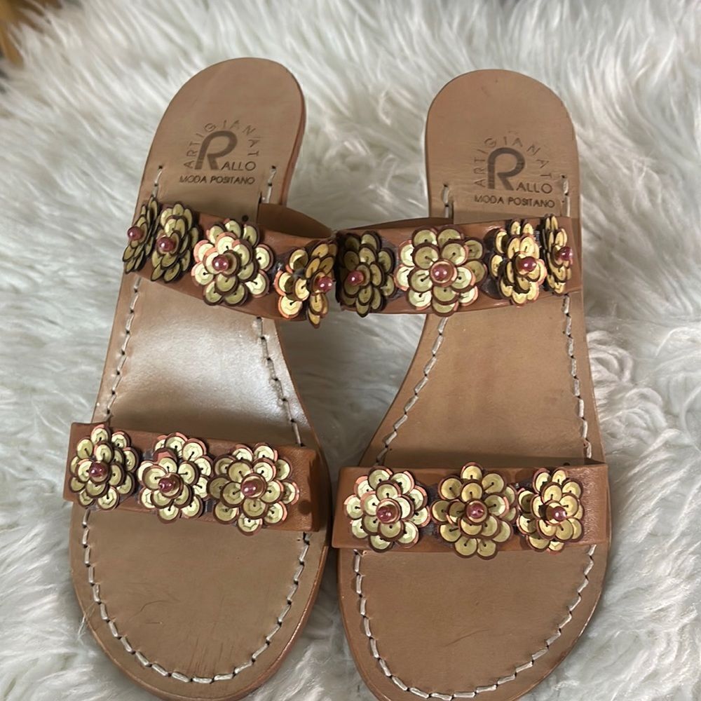 ARTIGIANATO RALLO Leather sandals size 37